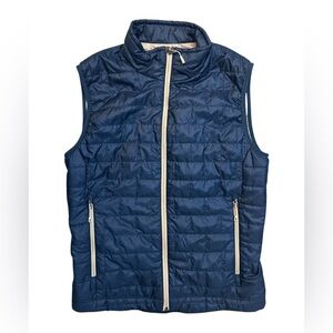 Patagonia Men's Nano Puff Vest Navy Tan Size Small